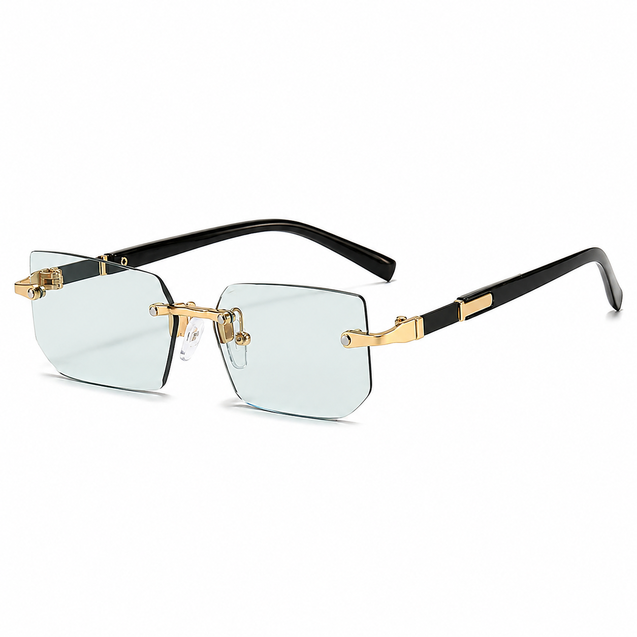 Vintage Rectangle Rimless Sunglasses