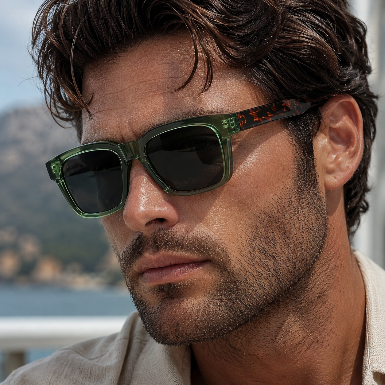 Desert Mirage Polarized Square Sunglasses