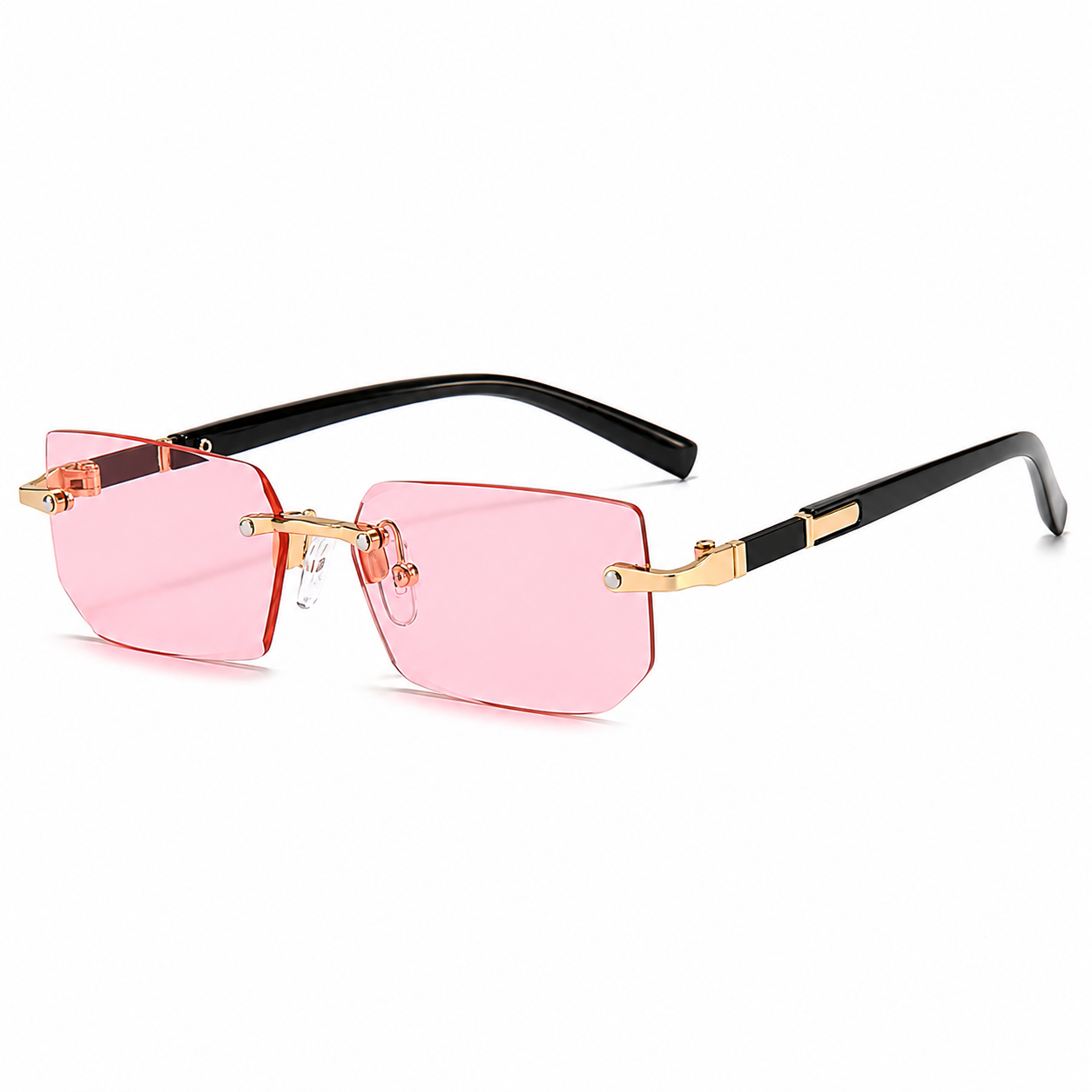 Vintage Rectangle Rimless Sunglasses