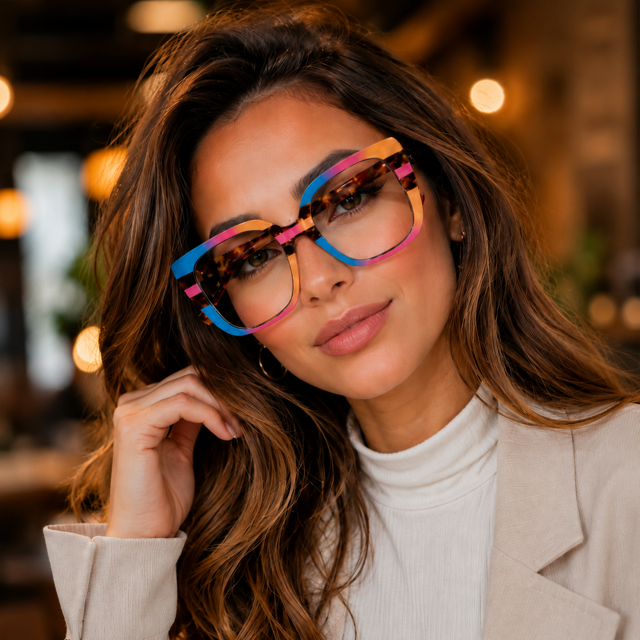 Bold Babe Oversized Square Glasses