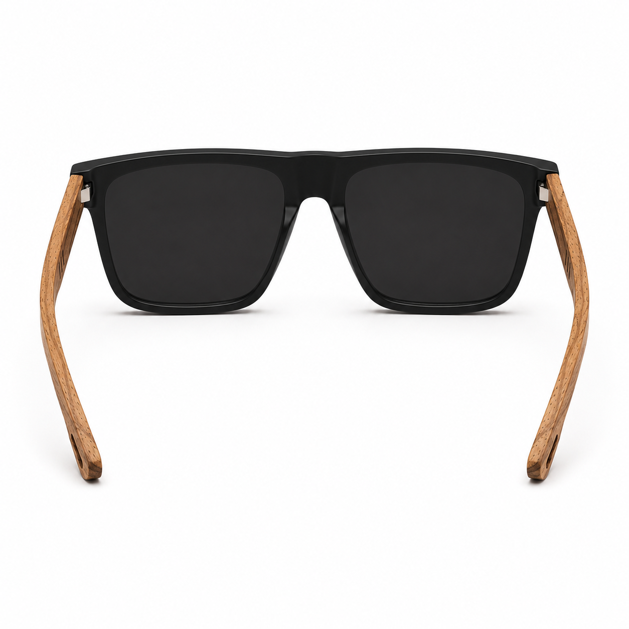 Wood Grain Style Square Sunglasses