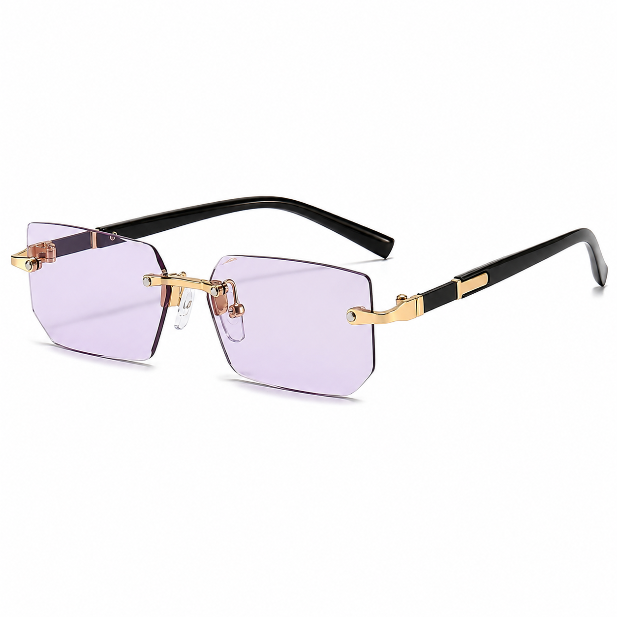 Vintage Rectangle Rimless Sunglasses