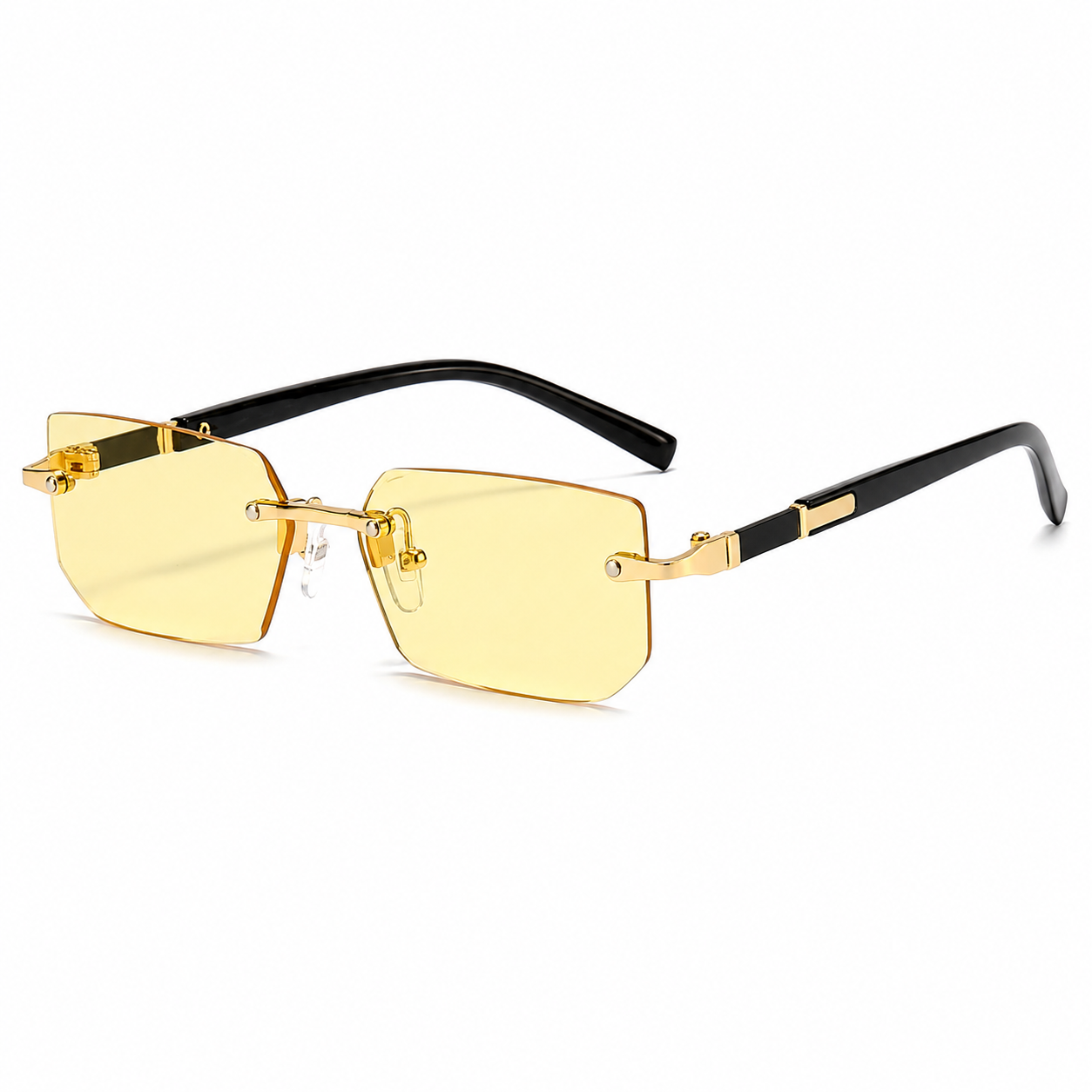 Vintage Rectangle Rimless Sunglasses