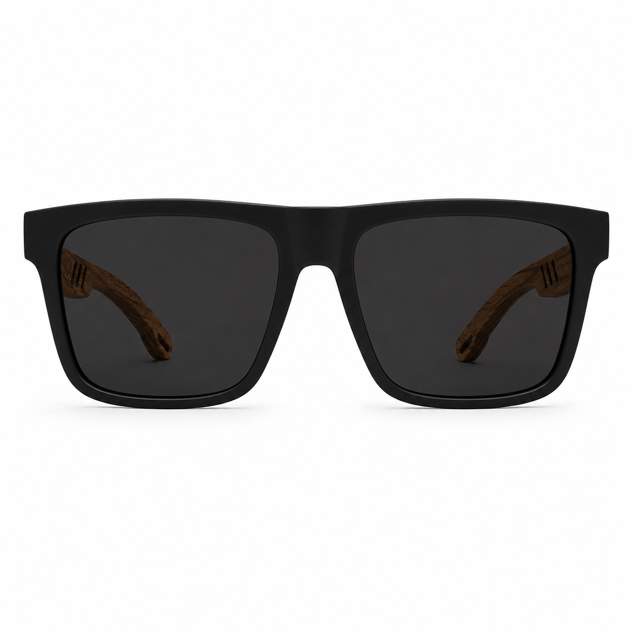 Wood Grain Style Square Sunglasses