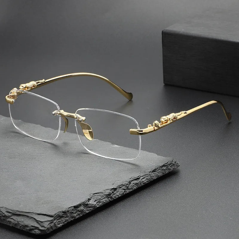 Vintage Rimless Sunglasses Oval Sunglasses