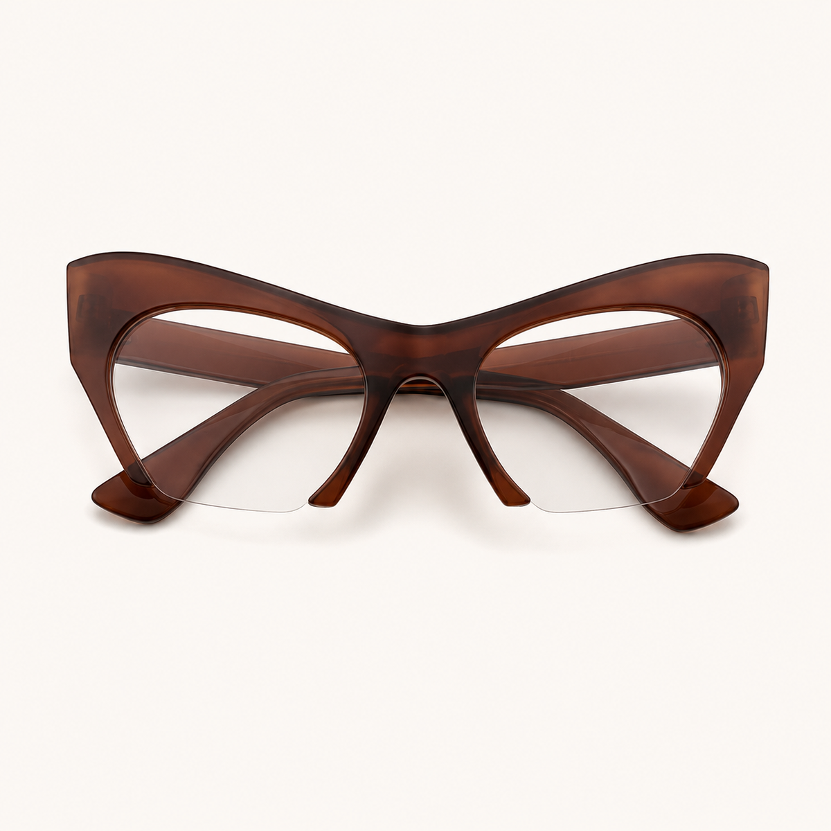 Vintage Half-Frame Cat Eye Glasses