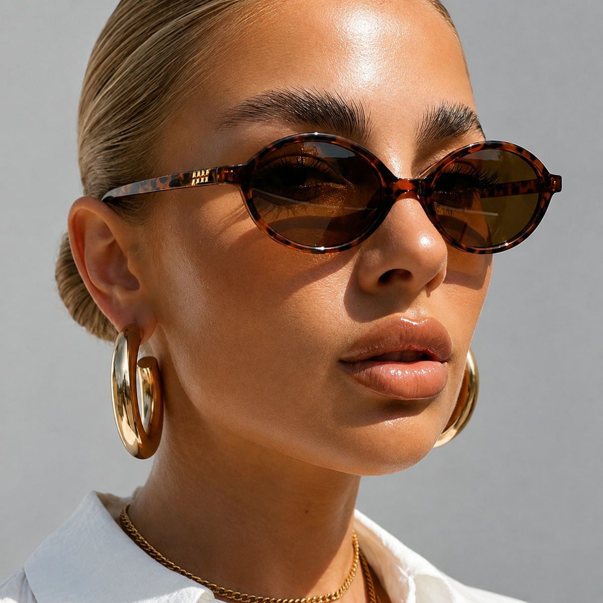 Vintage Oval Retro Sunglasses