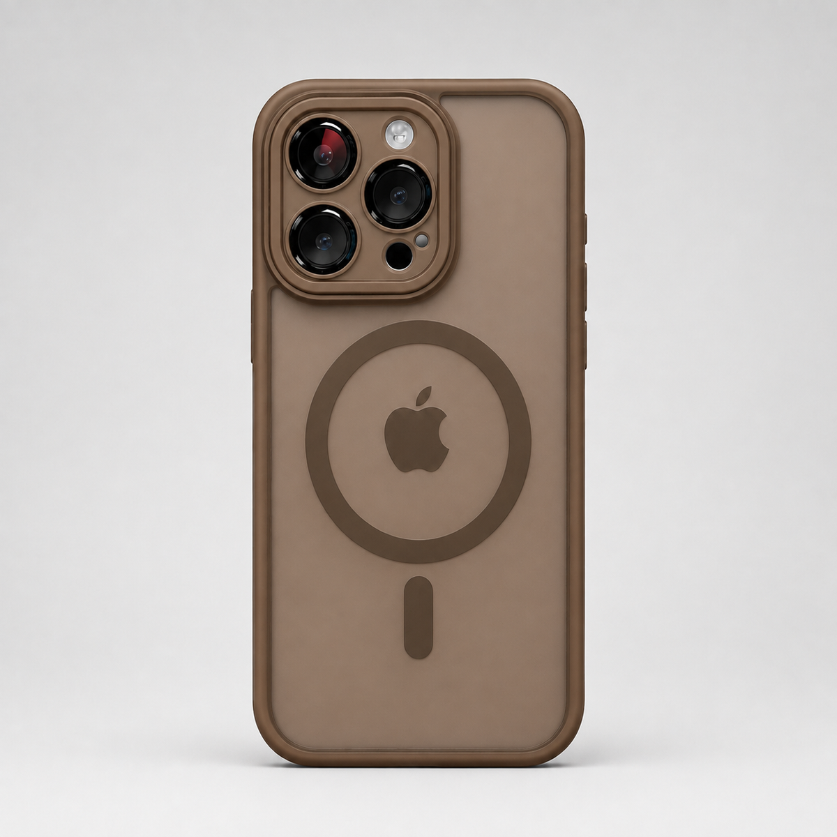 Luxury Magnetic Matte Translucent iPhone Case with Camera Lens Protection MagSafe Compatible