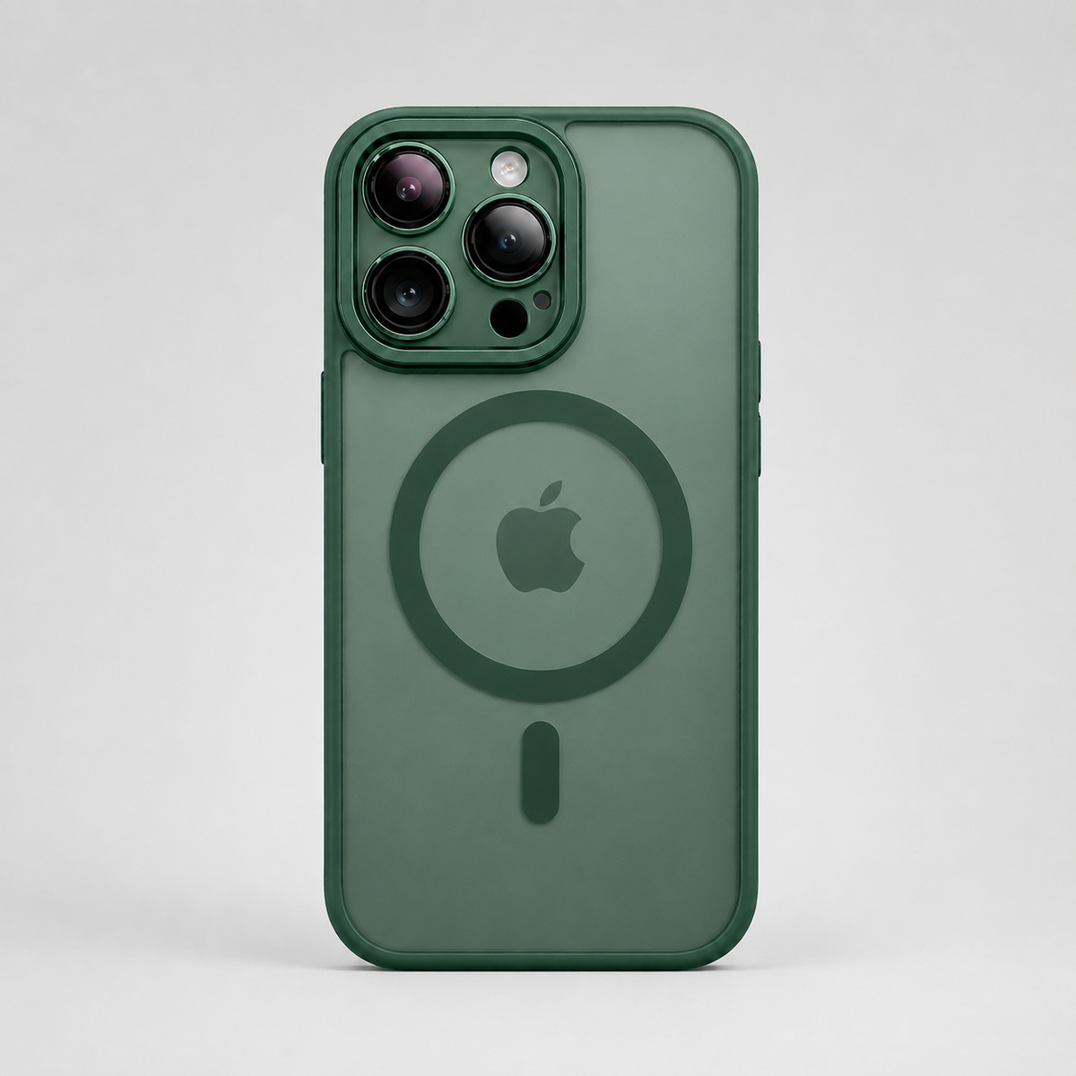 Luxury Magnetic Matte Translucent iPhone Case with Camera Lens Protection MagSafe Compatible