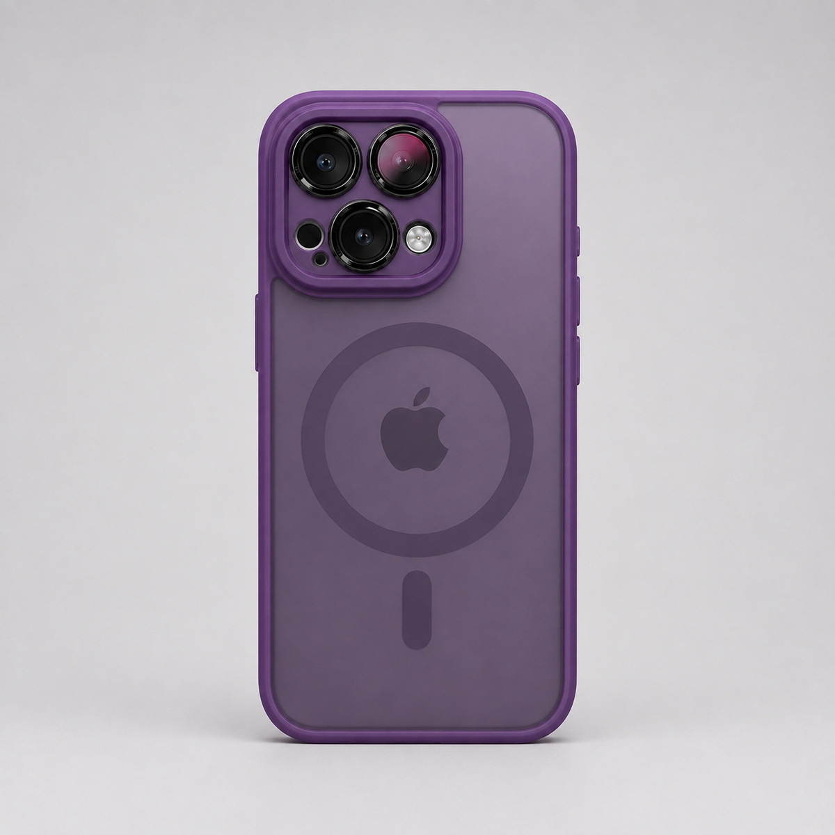 Luxury Magnetic Matte Translucent iPhone Case with Camera Lens Protection MagSafe Compatible