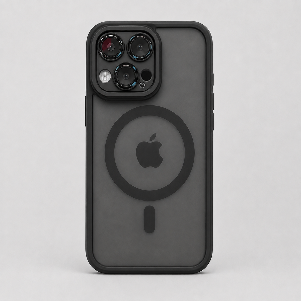 Luxury Magnetic Matte Translucent iPhone Case with Camera Lens Protection MagSafe Compatible