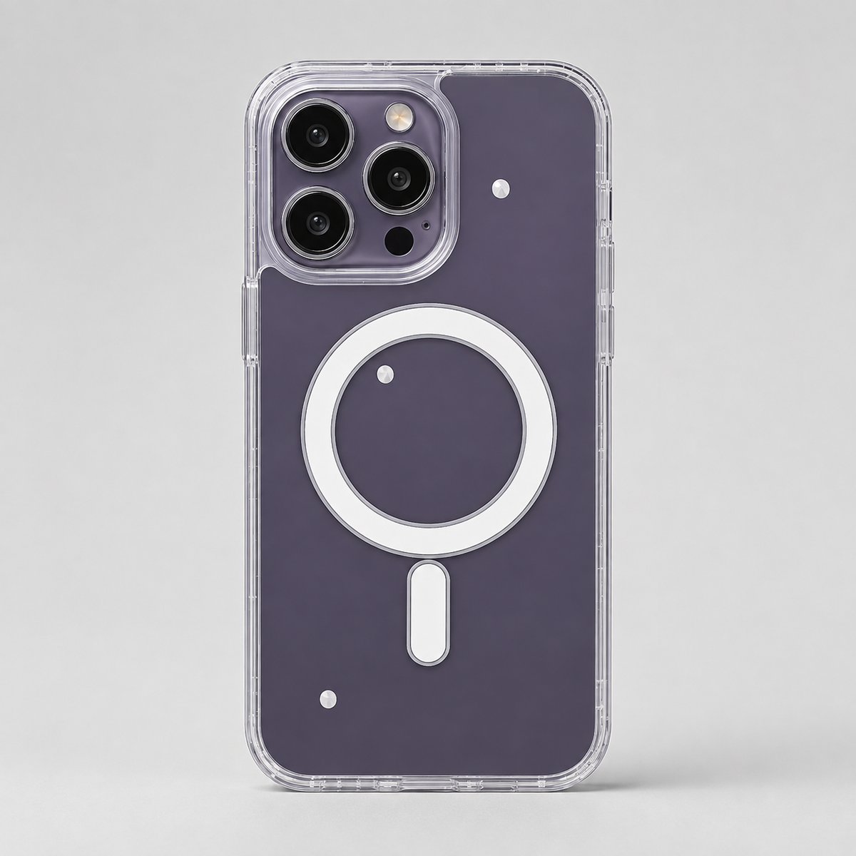 HD Clear Magnetic iPhone Case with Hard Back & Soft Edges