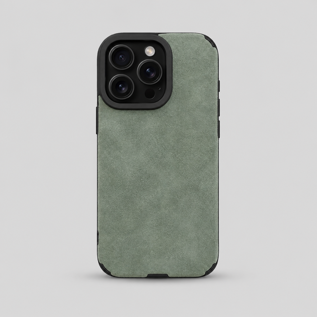 Matte Leather Silicone iPhone Case with Camera Lens Protection Shockproof Cover for iPhone