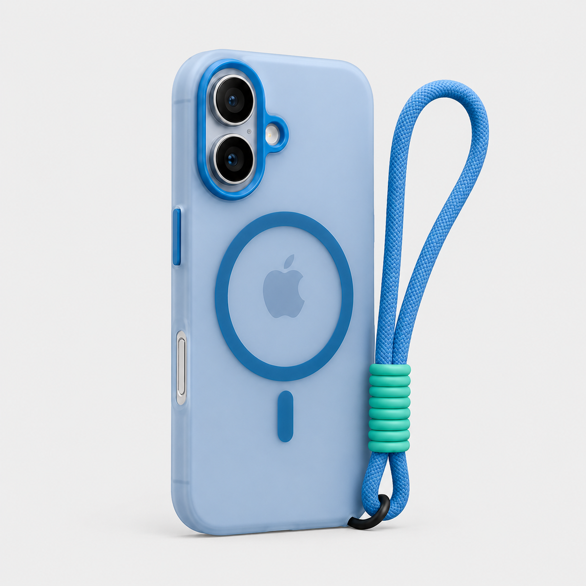 Candy Color MagSafe iPhone Case with Wrist Strap & Soft Matte Cover