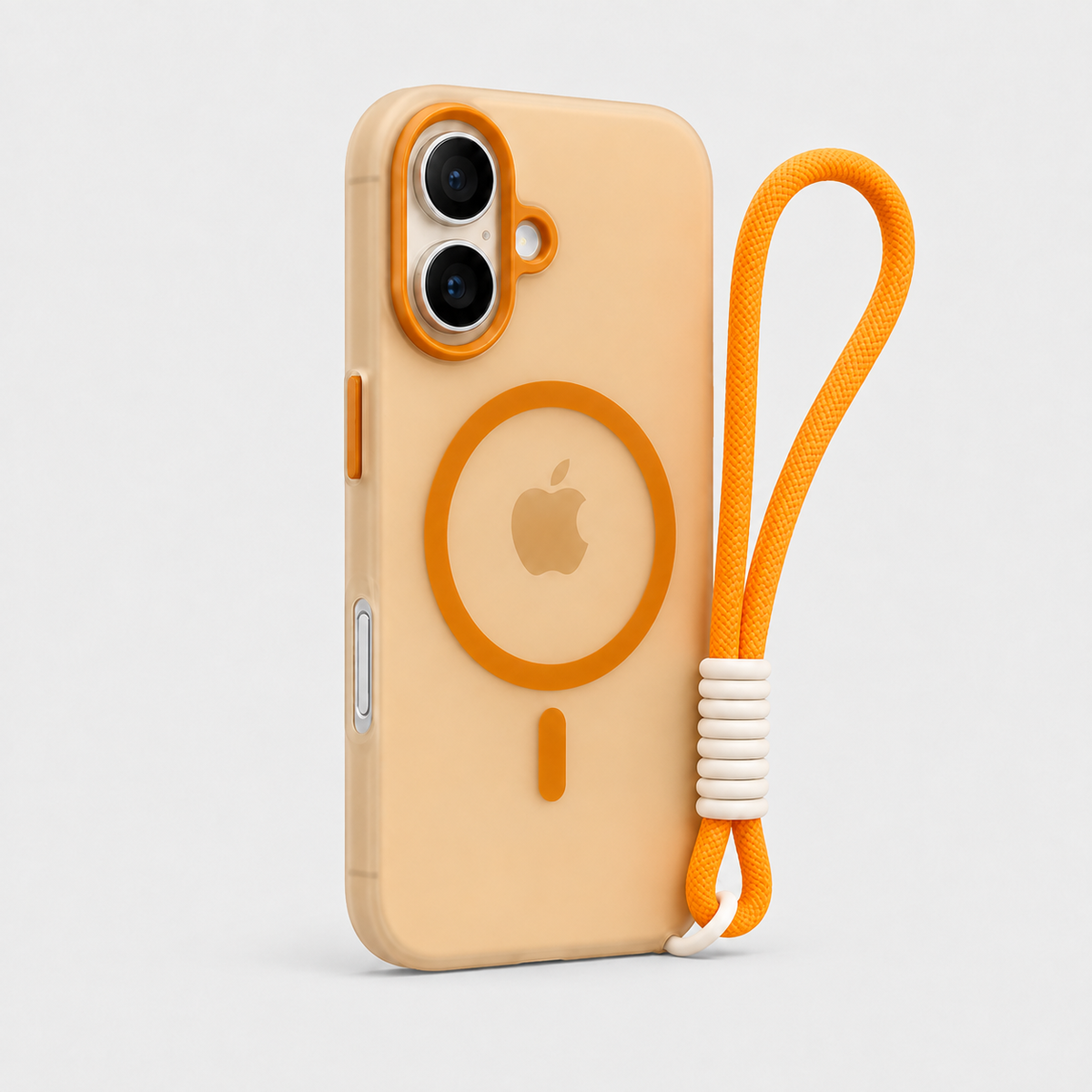 Candy Color MagSafe iPhone Case with Wrist Strap & Soft Matte Cover
