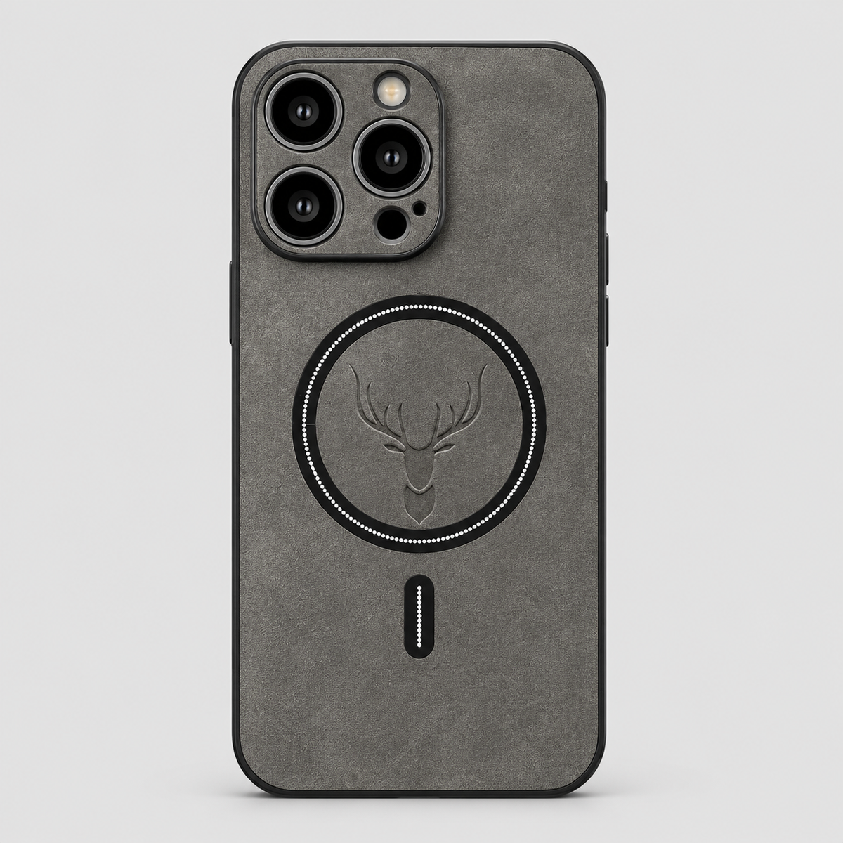 Deer Head Leather MagSafe Case for iPhone with Shockproof Soft Cover