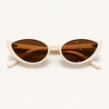 Vintage Half-Frame Cat Eye Sunglasses