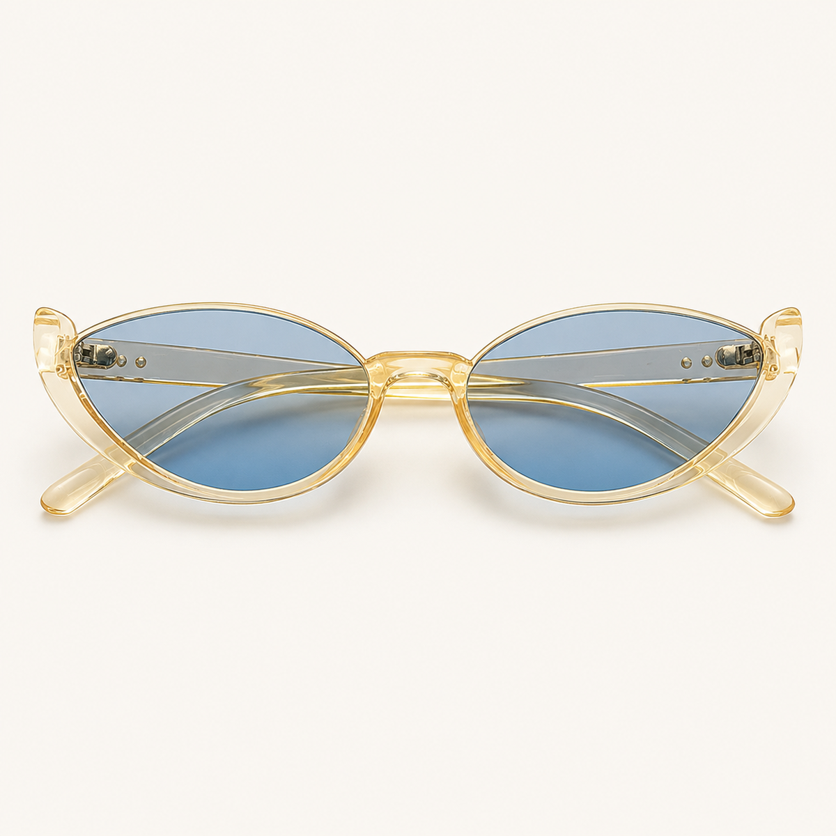 Vintage Half-Frame Cat Eye Sunglasses
