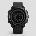 Black Digital Sports Watch for Men Compact Waterproof Military Style
