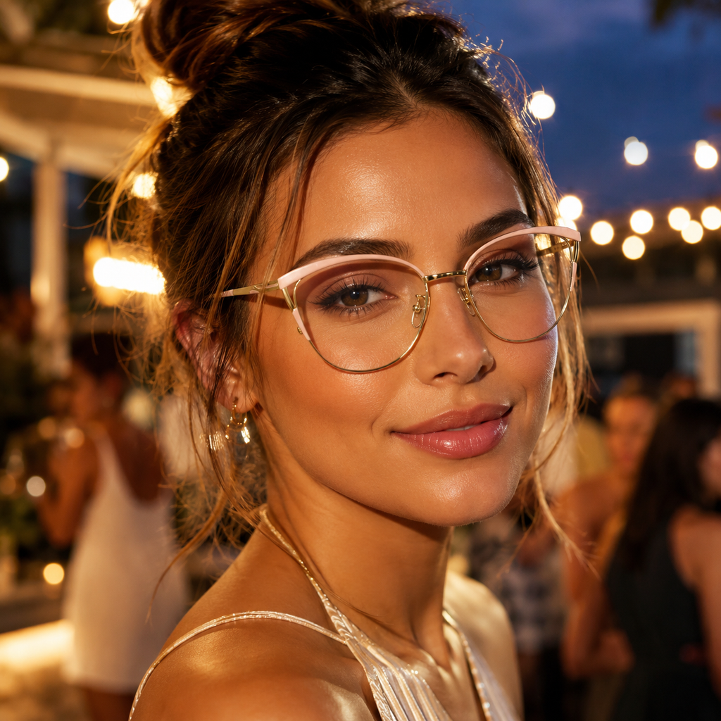 Vintage Oversized Cat Eye Glasses
