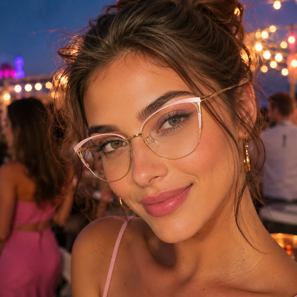 Vintage Oversized Cat Eye Glasses