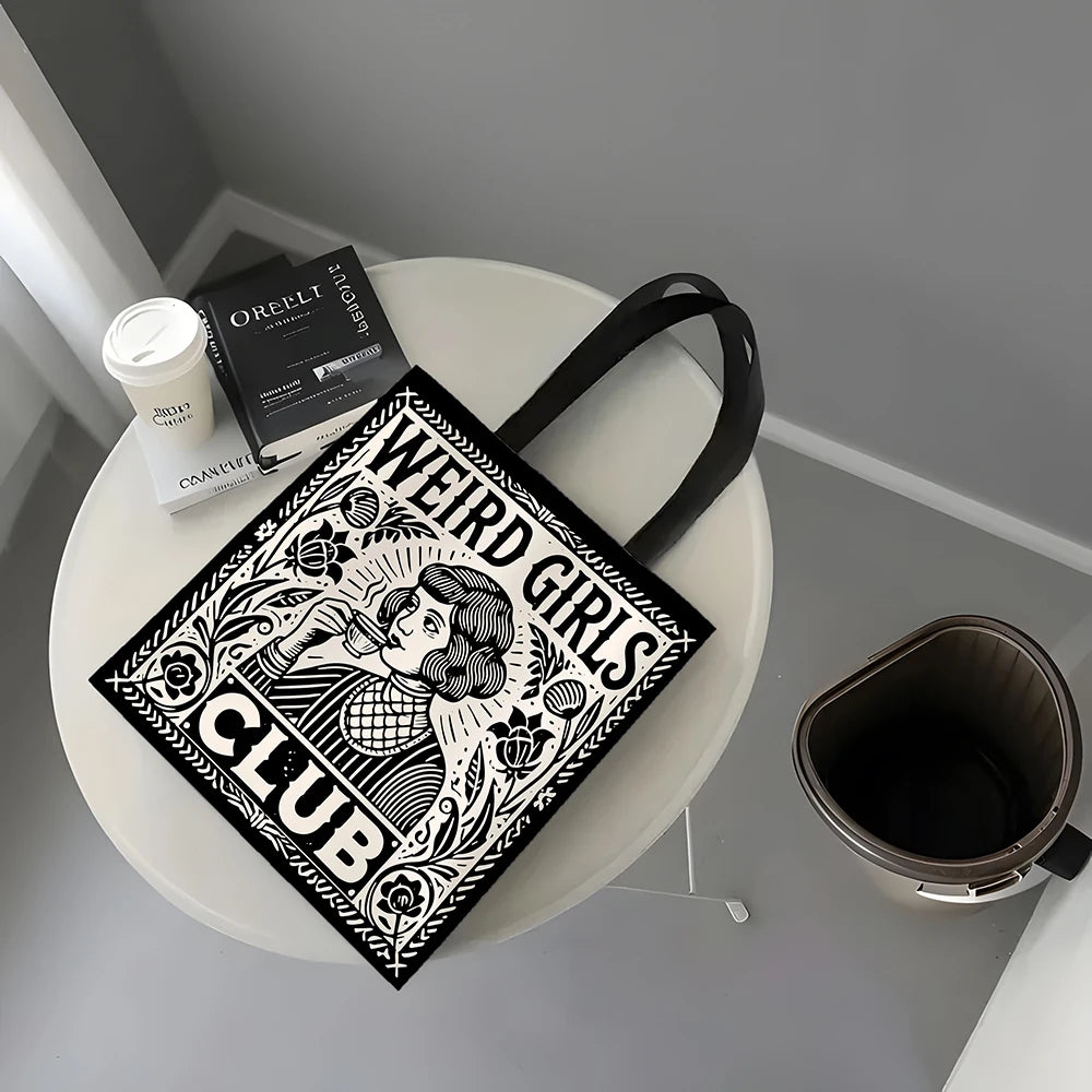 1 Pc Weird Girls Club Tote Bag