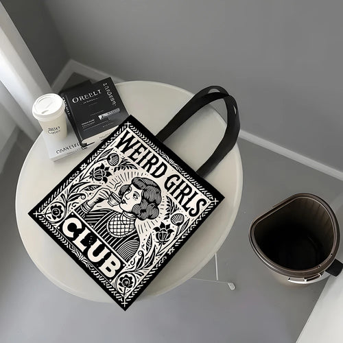 1 Pc Weird Girls Club Tote Bag