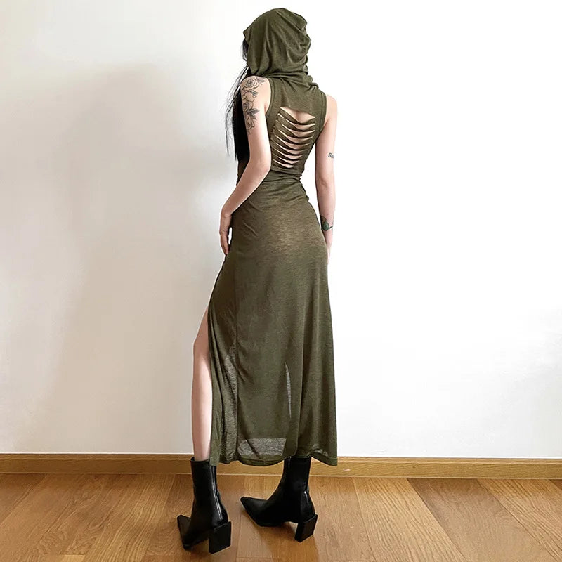 Sahara Hooded Split Maxi Dress