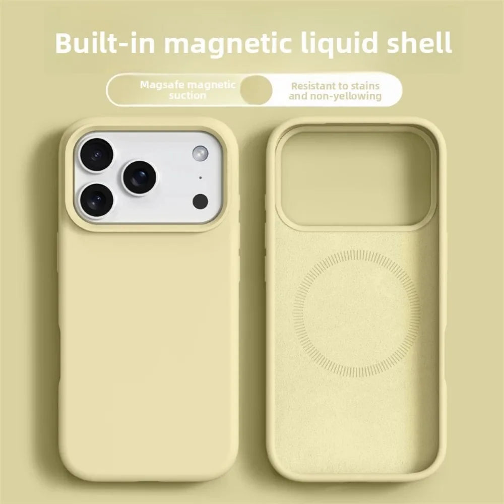 Liquid Silicone MagSafe iPhone Case with Soft Shockproof Bumper for iPhone