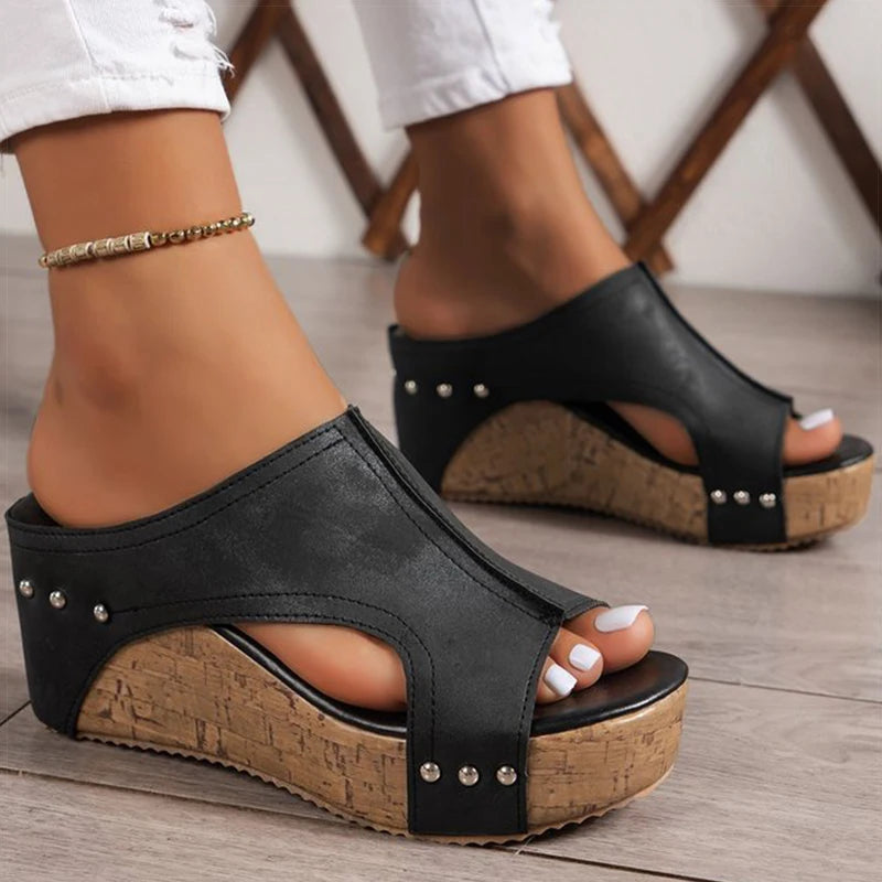 Platform High Heel Wedge Sandals