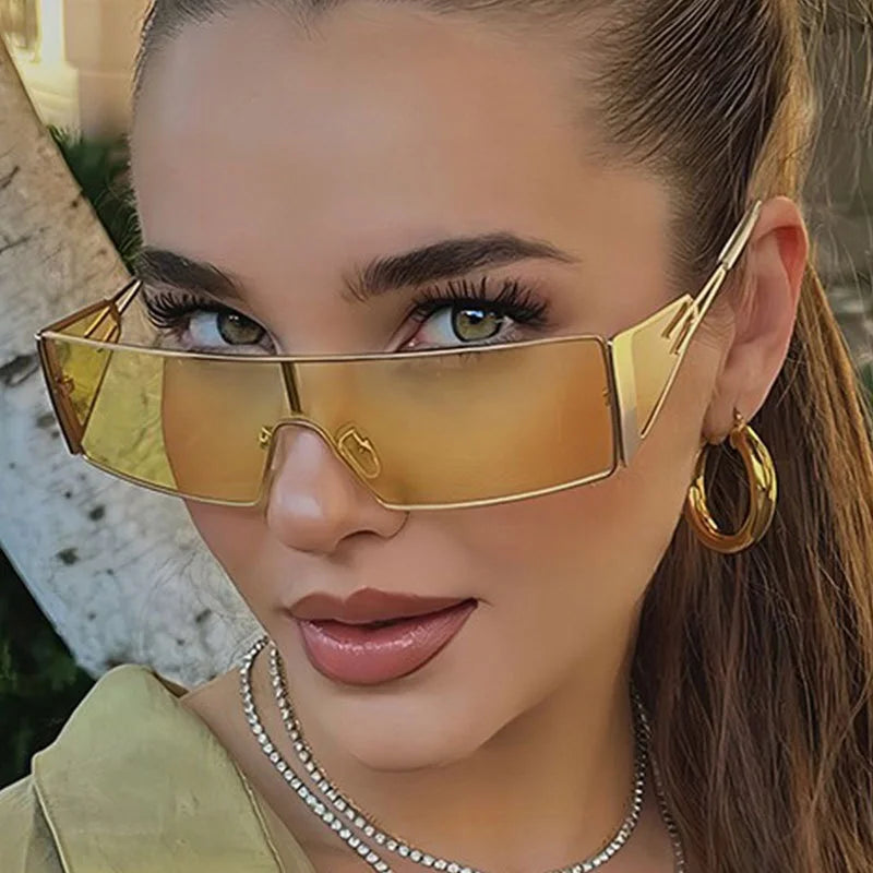 Y2K Oversized Rectangle Vintage Sunglasses