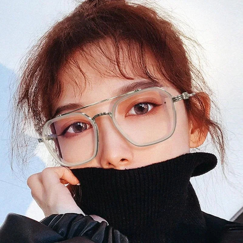 Oversized Vintage Anti Blue Light Glasses
