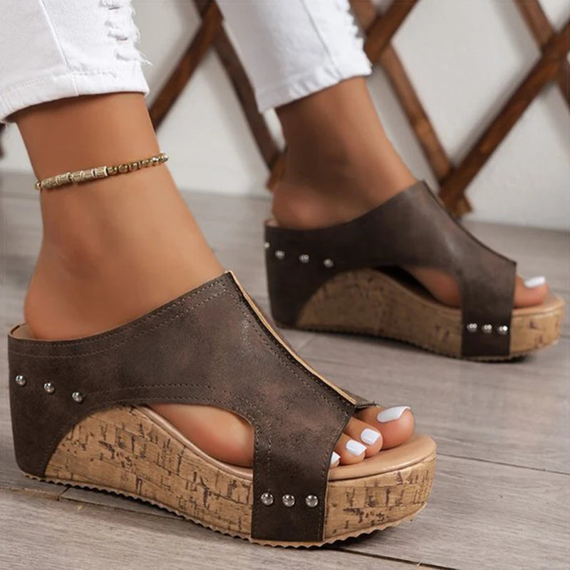 Platform High Heel Wedge Sandals