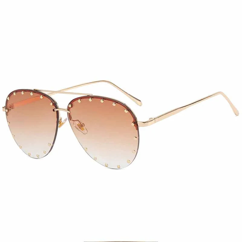 Oversized Vintage Rhinestone Sunglasses
