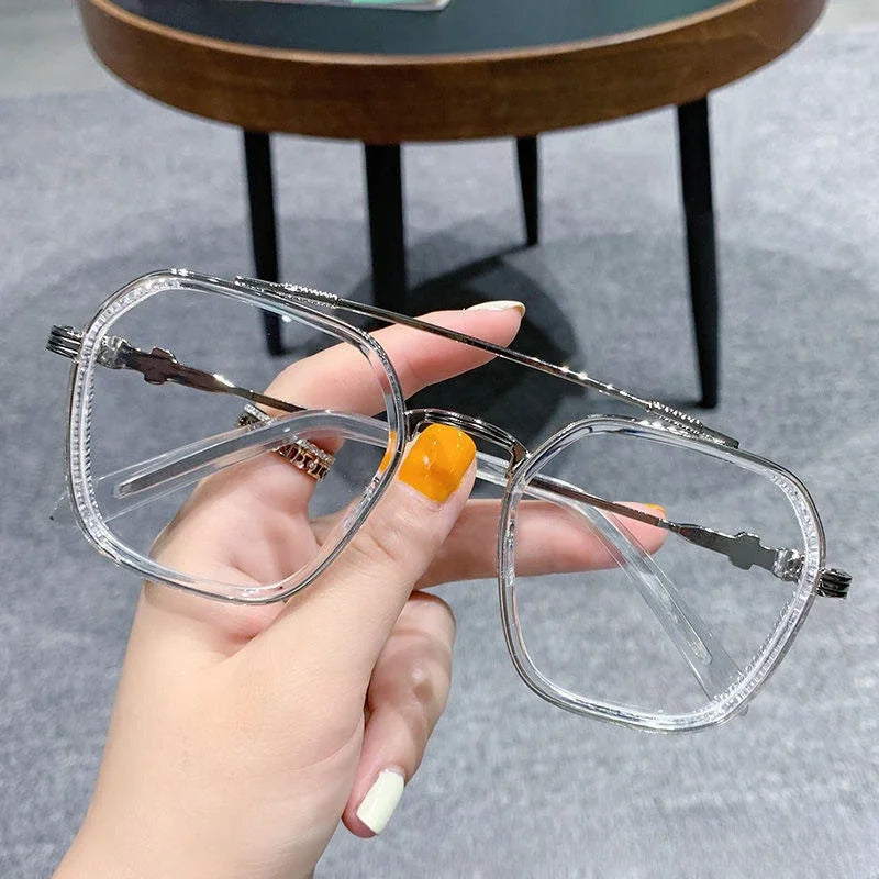 Oversized Vintage Anti Blue Light Glasses