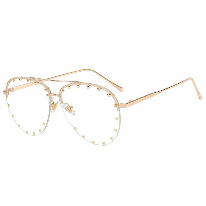 Oversized Vintage Rhinestone Sunglasses