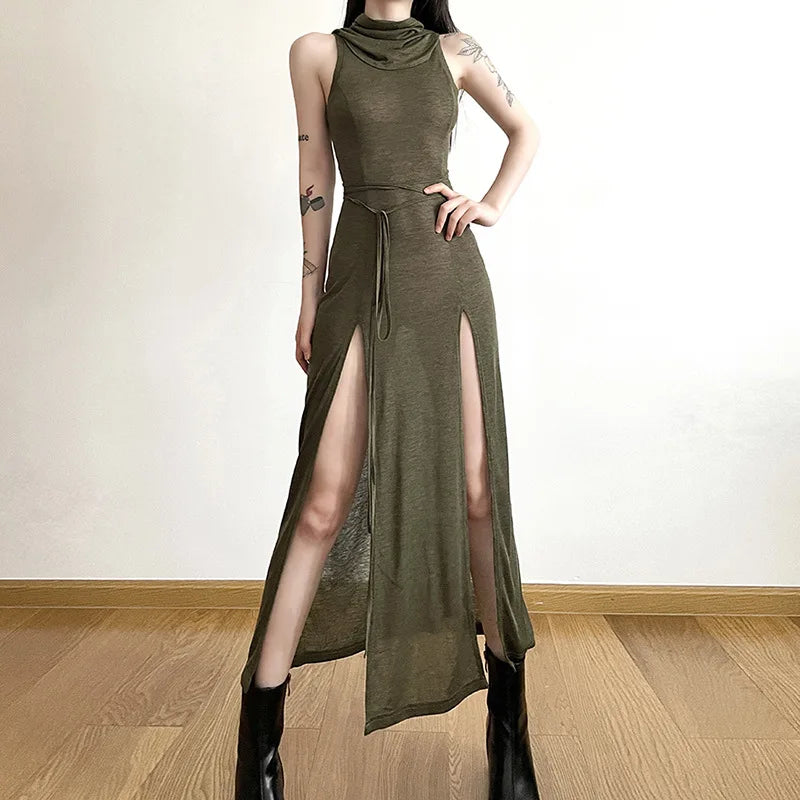 Sahara Hooded Split Maxi Dress