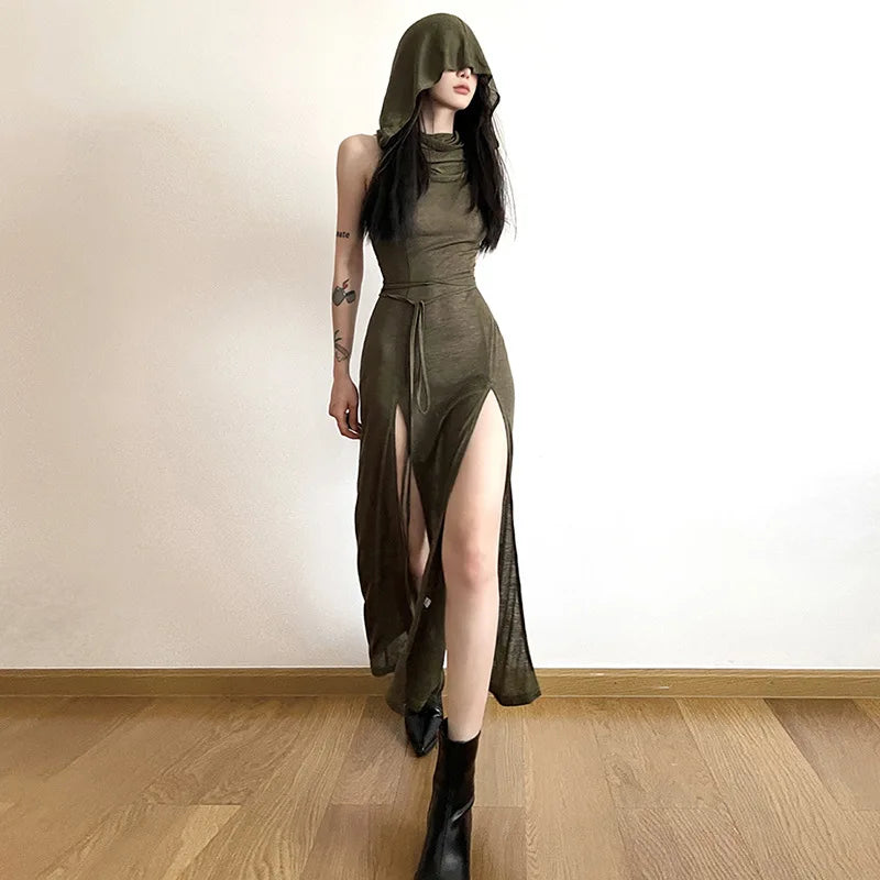 Sahara Hooded Split Maxi Dress