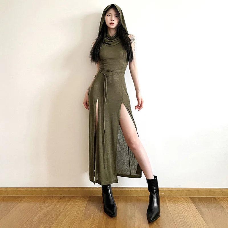 Sahara Hooded Split Maxi Dress