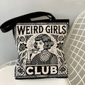 1 Pc Weird Girls Club Tote Bag