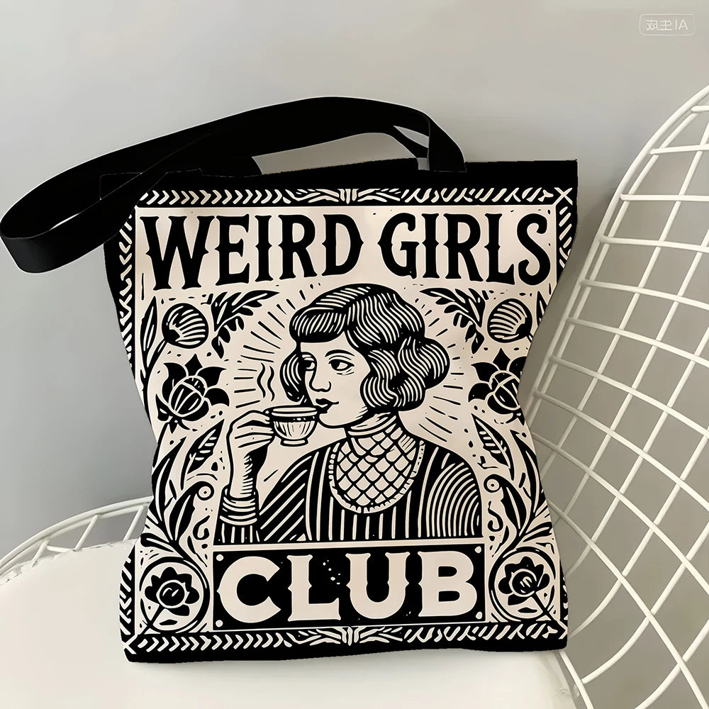 1 Pc Weird Girls Club Tote Bag