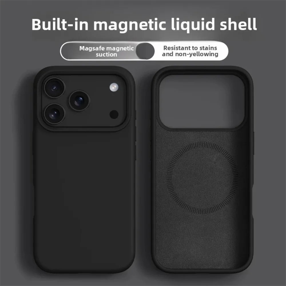 Liquid Silicone MagSafe iPhone Case with Soft Shockproof Bumper for iPhone