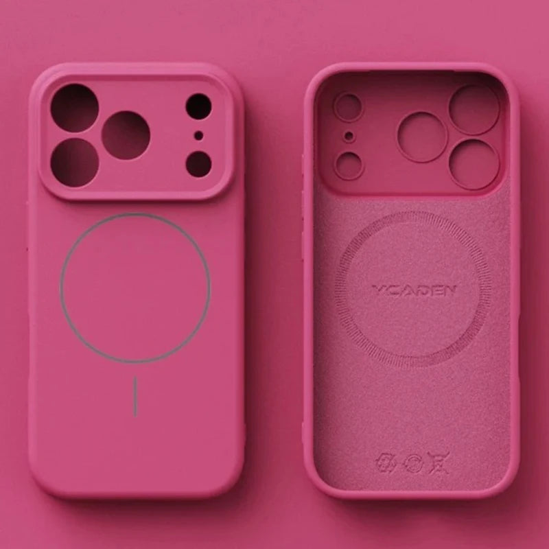Magnetic Liquid Silicone MagSafe iPhone Case with Soft Skin-Touch Cover