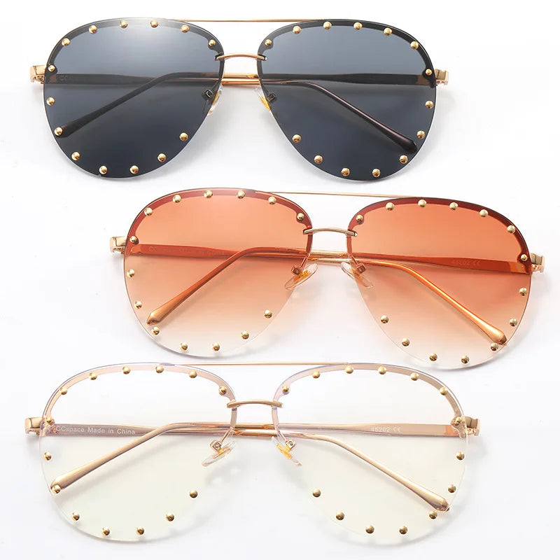 Oversized Vintage Rhinestone Sunglasses