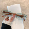 Vintage Inspired Rimless Rectangle Sunglasses