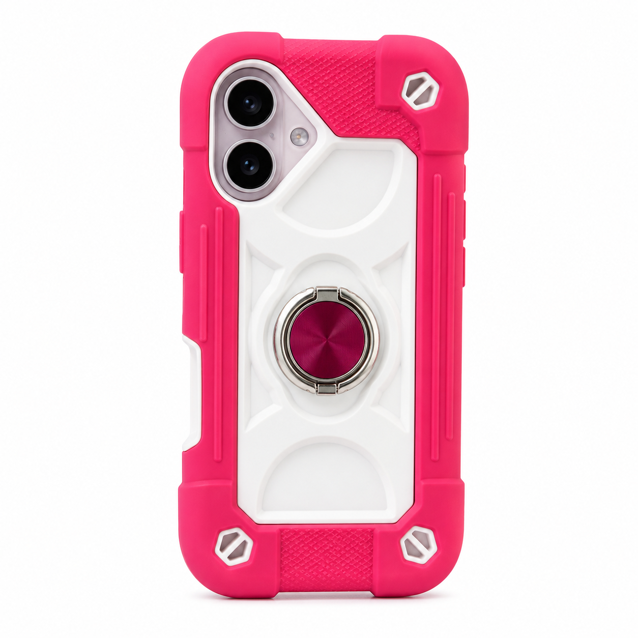 Rugged Hard Armor Grip Case with 360° Ring Stand