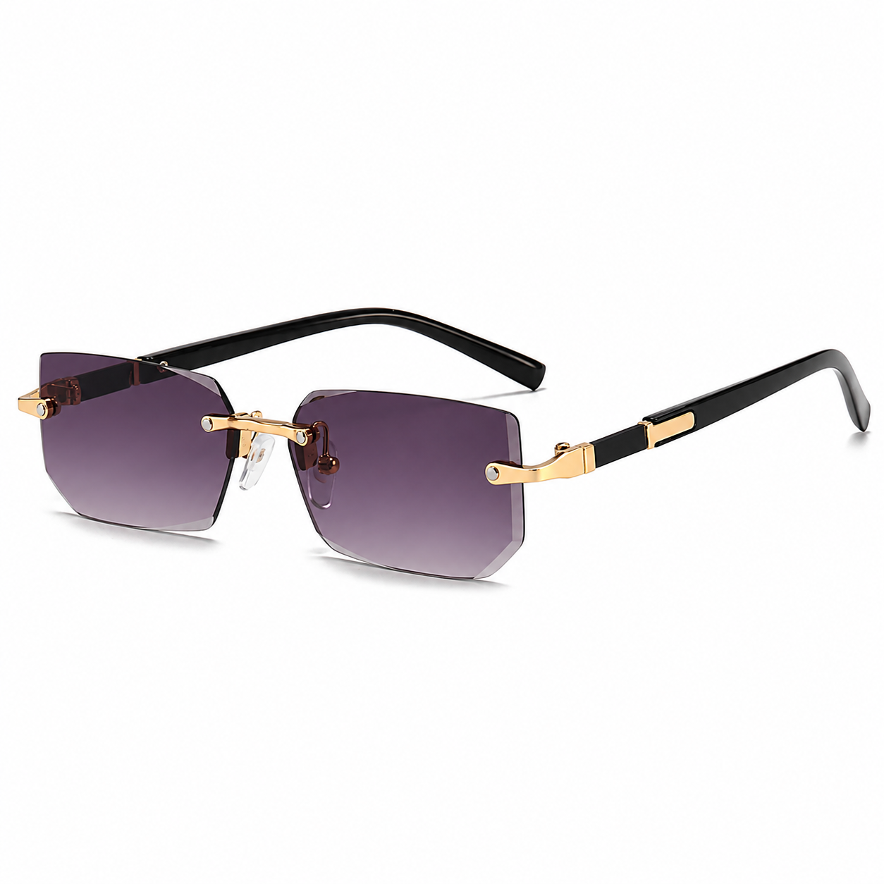 Vintage Rectangle Rimless Sunglasses
