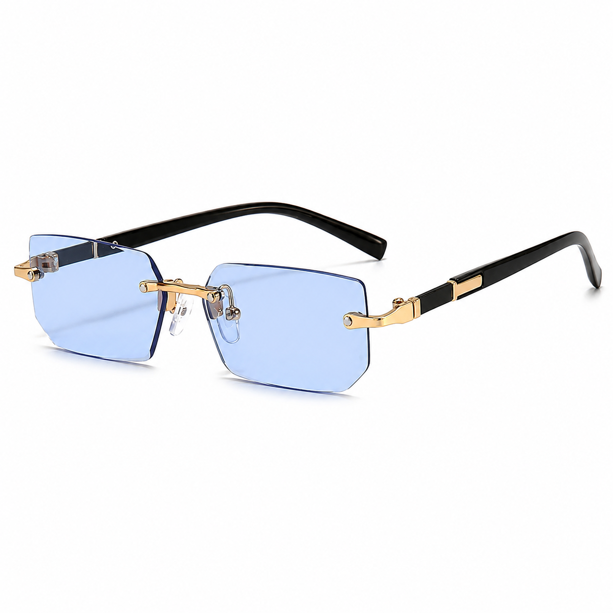 Vintage Rectangle Rimless Sunglasses
