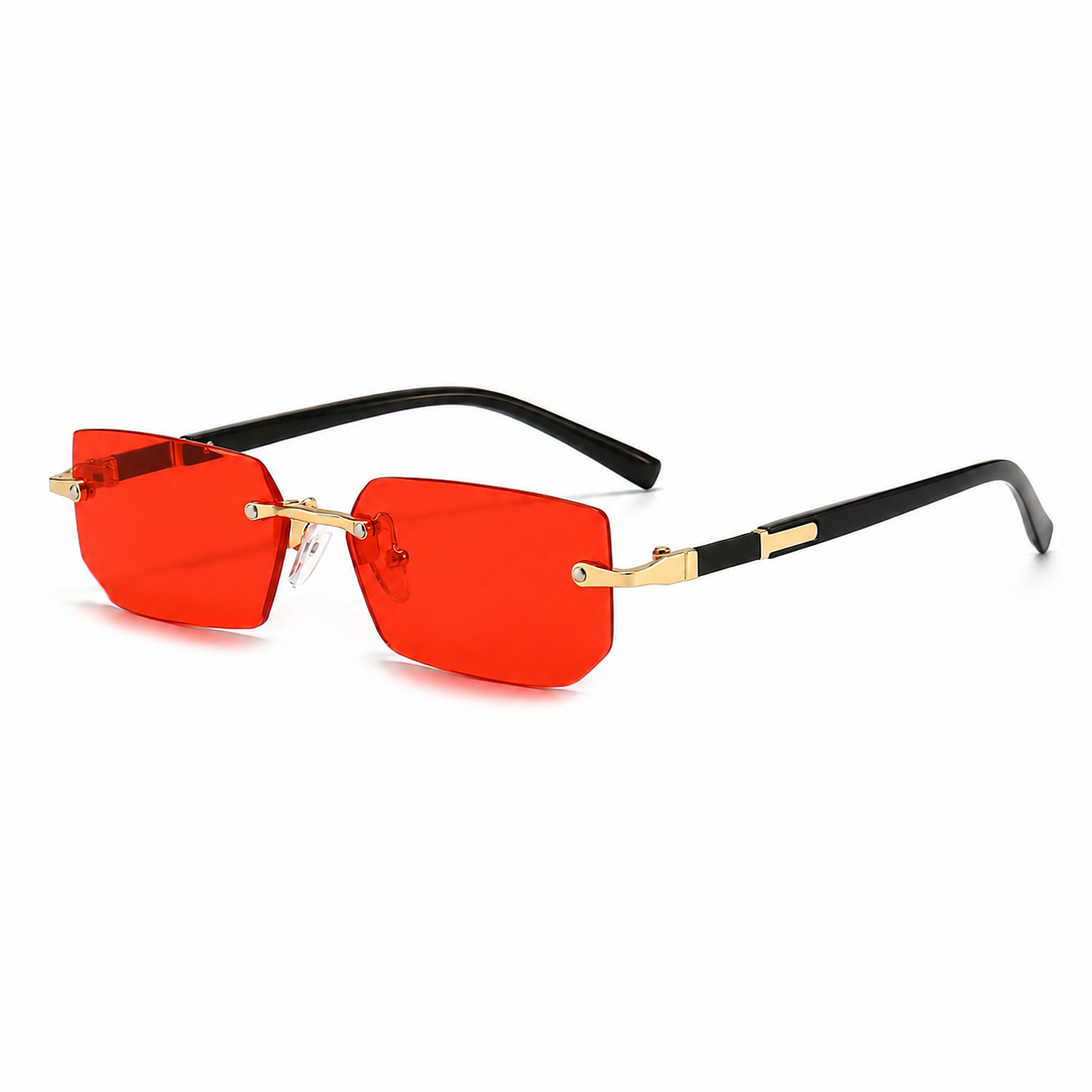 Vintage Rectangle Rimless Sunglasses
