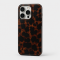 Retro Amber Leopard Print iPhone Case with Soft Shockproof Cove